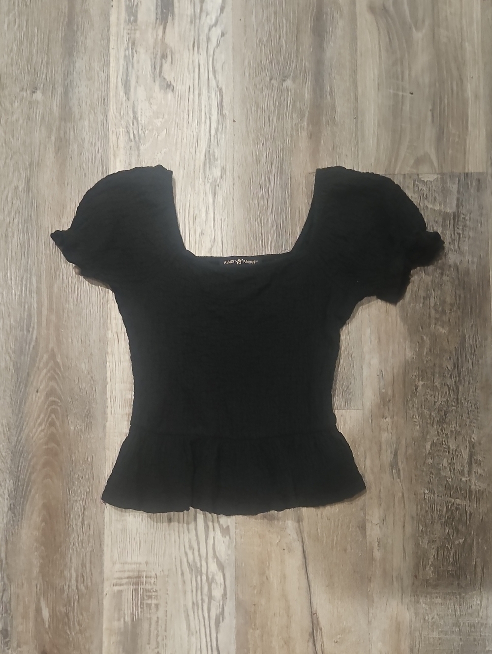 Black Crinkled Top